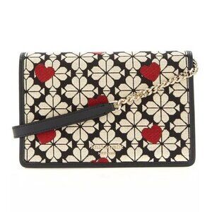 Kate Spade Flower Jacquard Hearts Chain Wallet
